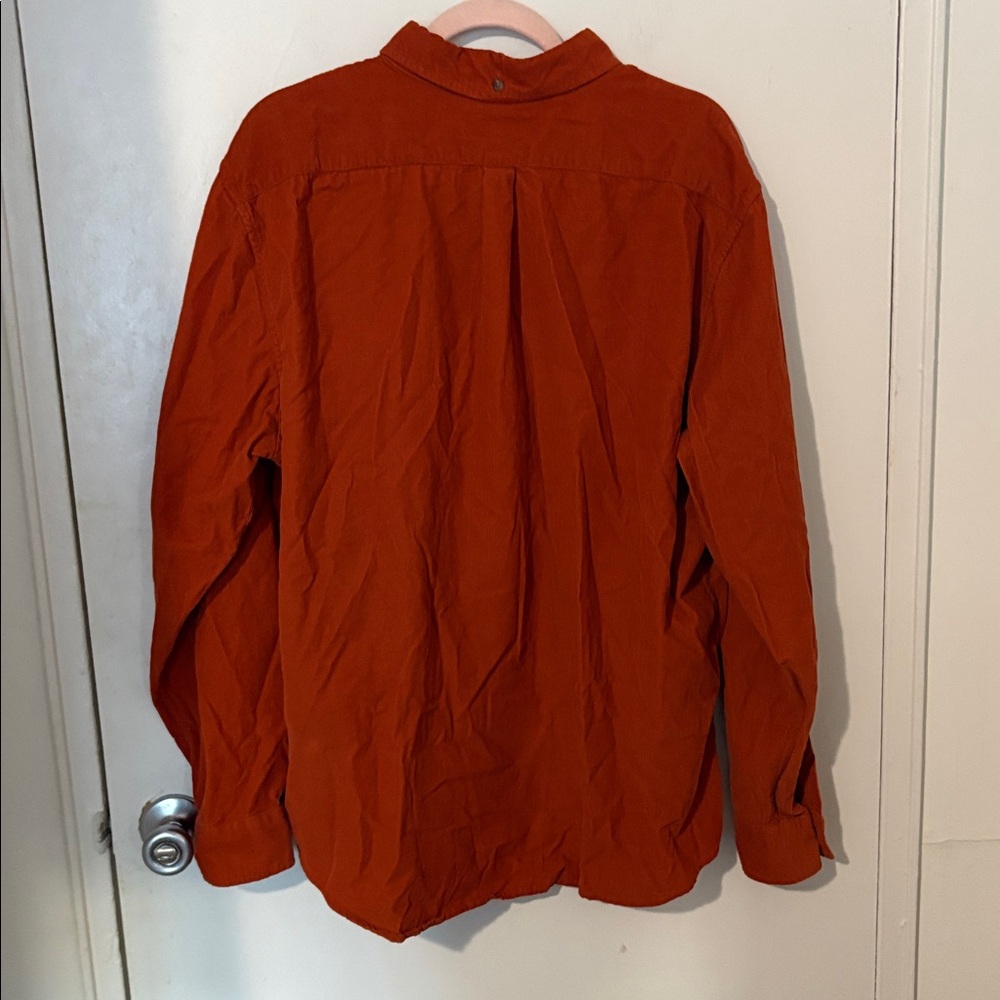 Banana Republic Men's Orange Button-Down Corduroy Shirt - Picture 4 of 4